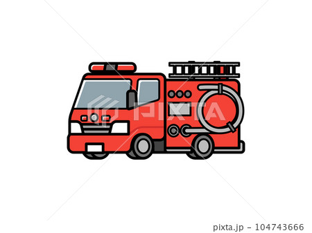 働く車・消防車 イラストセット 働く車・消防車 イラストセット 104743666