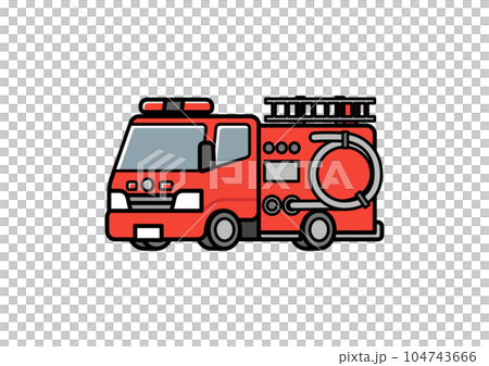働く車・消防車 イラストセット 働く車・消防車 イラストセット 104743666