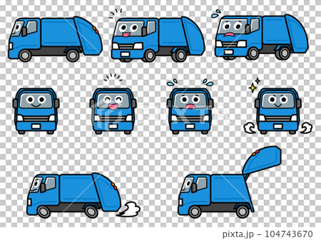 工作車/垃圾車插圖集 104743670