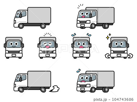 働く車・トラック イラストセット 働く車・トラック イラストセット 104743686
