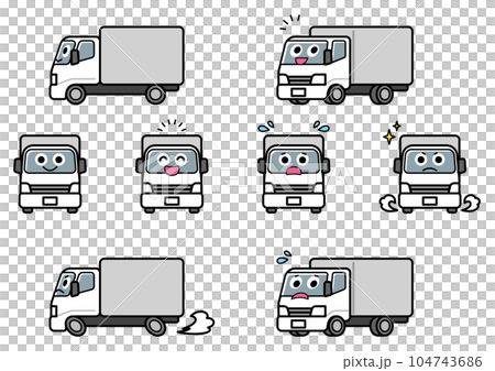 働く車・トラック イラストセット 働く車・トラック イラストセット 104743686