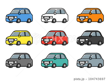 様々な色の自動車 104743697