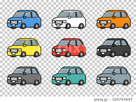様々な色の自動車 104743697