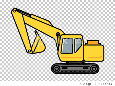 働く車・ショベルカー 104743733