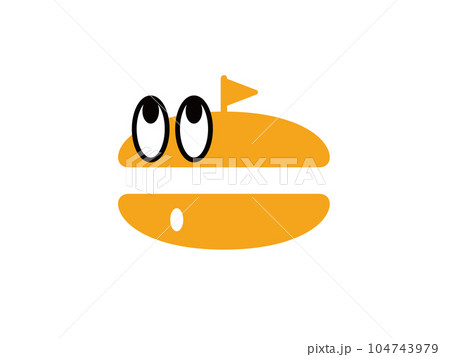 カラーのハンバーガーキャラクター3 カラーのハンバーガーキャラクター3 104743979