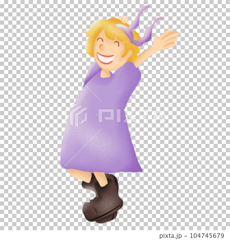 cartoon short hair girl cartoon short hair girl 104745679