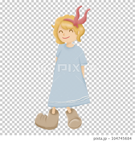 cartoon short hair girl cartoon short hair girl 104745684