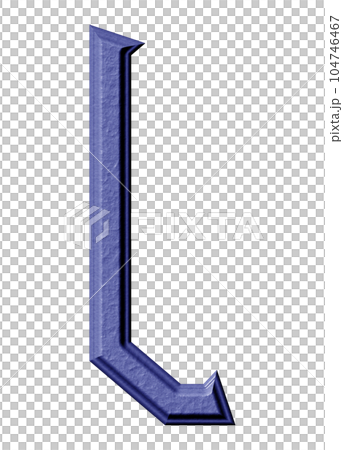 3D rendered illustration.Hard rock style font.Beveled decorative letter. 3D rendered illustration.Hard rock style font.Beveled decorative letter. 104746467