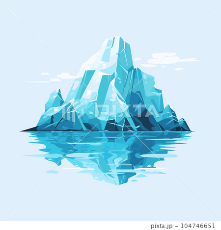 Cartoon iceberg. Iceberg underwater view. High quality illustration of Iceberg. Isolated on background. Vector Illustration EPS10 104746651