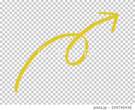 Curly handwritten arrow 104748436