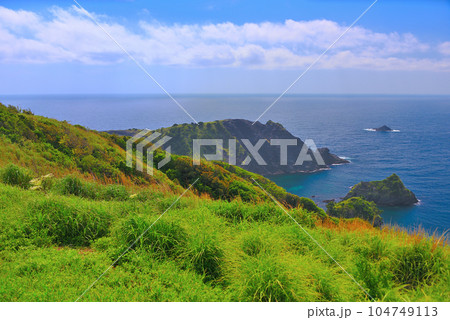 伊豆半島・南伊豆・奥石廊・ユウスゲ公園、出逢いの鐘から眺める海岸線の風景・静岡県南伊豆町(10) 伊豆半島・南伊豆・奥石廊・ユウスゲ公園、出逢いの鐘から眺める海岸線の風景・静岡県南伊豆町(10) 104749113