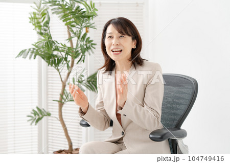 ビジネス　女性　対談 104749416