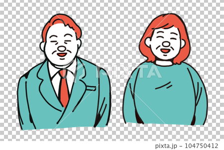 Smiling men and women in their 40s and 50s Smiling men and women in their 40s and 50s 104750412