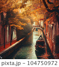 美しい紅葉とゴンドラ 104750972