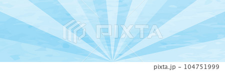 かわいい水彩風の集中線　横　横長 　ワイド 　バナー 104751999