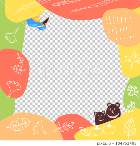 北歐秋季背景插畫素材 104752405