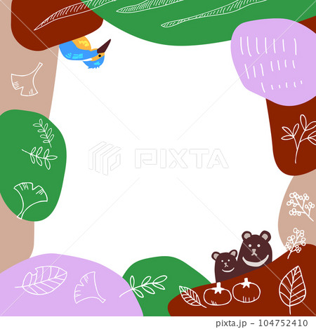 北欧風の秋の背景イラスト素材 北欧風の秋の背景イラスト素材 104752410