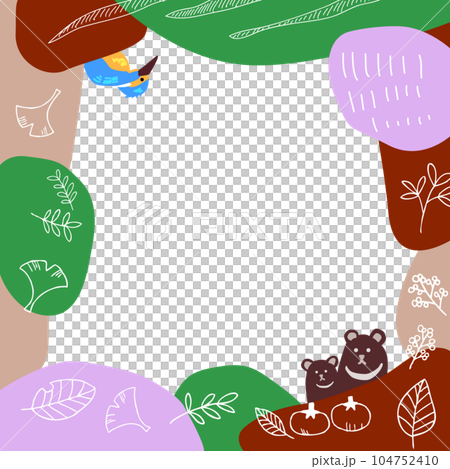 北欧風の秋の背景イラスト素材 北欧風の秋の背景イラスト素材 104752410