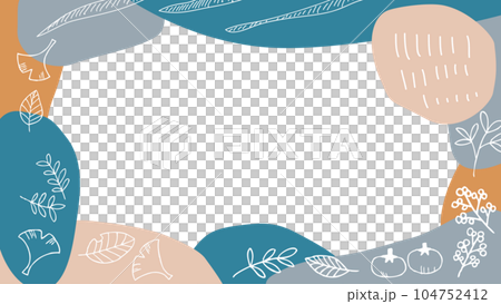 北欧風の秋の背景イラスト素材 104752412