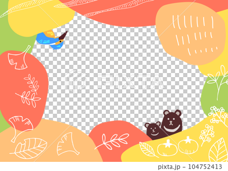 北欧風の秋の背景イラスト素材 北欧風の秋の背景イラスト素材 104752413