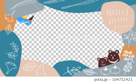 北欧風の秋の背景イラスト素材 104752421