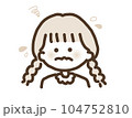 悩みがあり困っている女の子 104752810