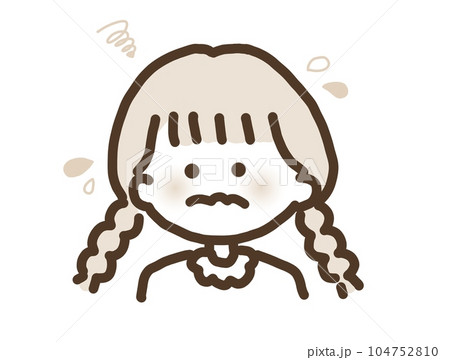 悩みがあり困っている女の子 104752810