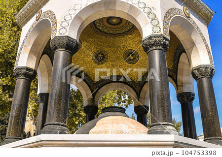 German fountain is a gift Wilhelm II in Sultanahmet Square, Istanbul, Turkey German fountain is a gift Wilhelm II in Sultanahmet Square, Istanbul, Turkey 104753398