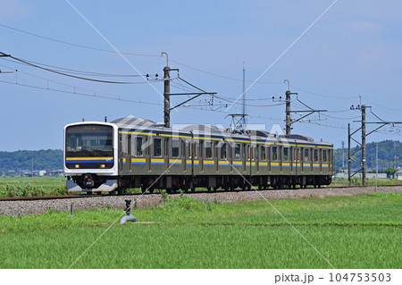 成田線 大戸ー下総神崎 JR東日本 209系2100番台 C420編成(幕張) 成田線 大戸ー下総神崎 JR東日本 209系2100番台 C420編成(幕張) 104753503