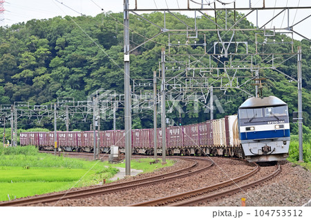 総武本線　物井ー佐倉　JR貨物　EF210-161（新鶴見） 104753512