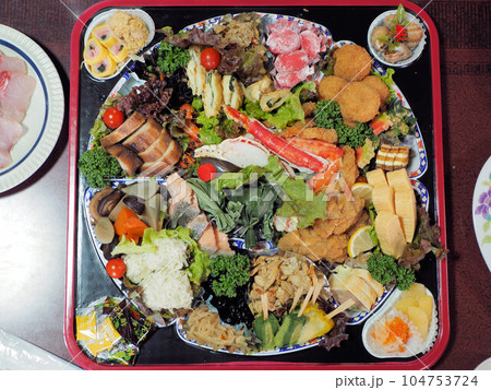 正月に食べた鉢盛 福岡県久留米市諏訪野町 正月に食べた鉢盛 福岡県久留米市諏訪野町 104753724