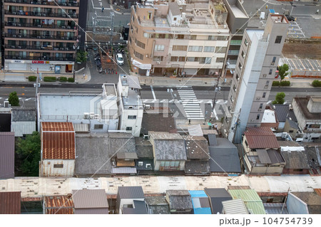 通天閣の展望台から見た通天閣本通商店会（2020年6月9日撮影） 104754739