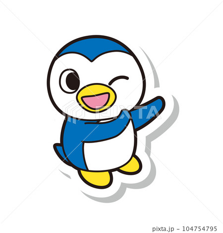 ペンギン 全身 イラスト ラベル 104754795