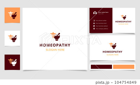 Homeopathy logo design with editable slogan....のイラスト素材 [104754849] - PIXTA