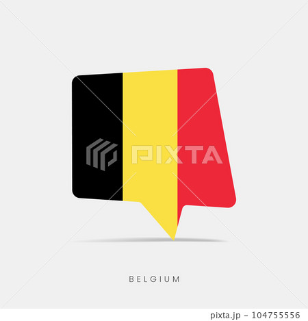 Belgium flag bubble chat icon Belgium flag bubble chat icon 104755556