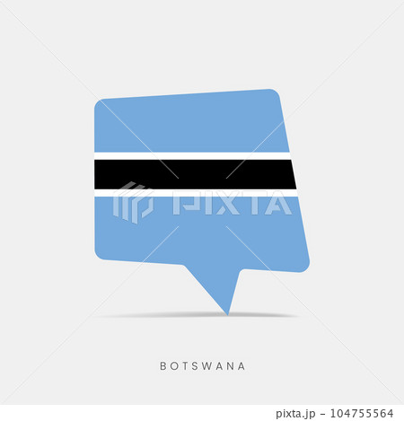 Botswana flag bubble chat icon 104755564
