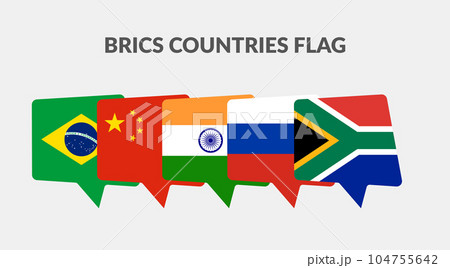 BRICS Countries Chat flag icon collection BRICS Countries Chat flag icon collection 104755642