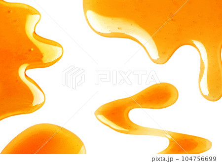 Set of organic delicious honey on white background 104756699