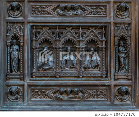 detail of an ancient bas-relief detail of an ancient bas-relief 104757170