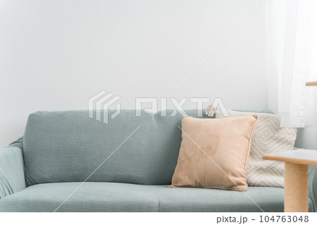 リビングルームにあるソファ・ソファー リビングルームにあるソファ・ソファー 104763048