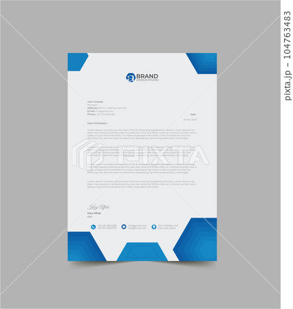 Modern Letterhead Pad Template Design 104763483