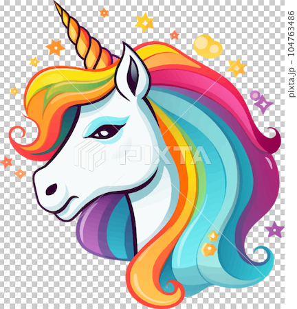 rainbow, pony, illustration, cute, cartoon, magic, horse, animal, design, fantasy, unicorn, sweet, dream, pink, character, background, beautiful, fairytale, star, fairy, girl, card, colorful, love, 104763486