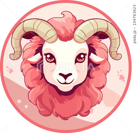sheep, horoscope, illustration, symbol, astrology, zodiac, design, aries, sign, star, calendar, background, graphic, astronomy, animal, mythology, art, icon, ram, astrological, constellation, space, 104763623