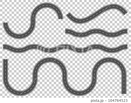 Material set by road traffic illustration 104764523