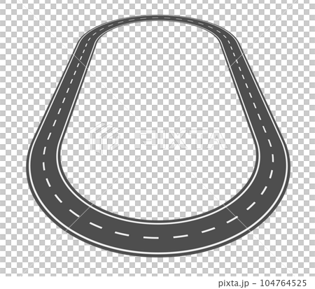 道路のパースイラストによる素材 道路のパースイラストによる素材 104764525