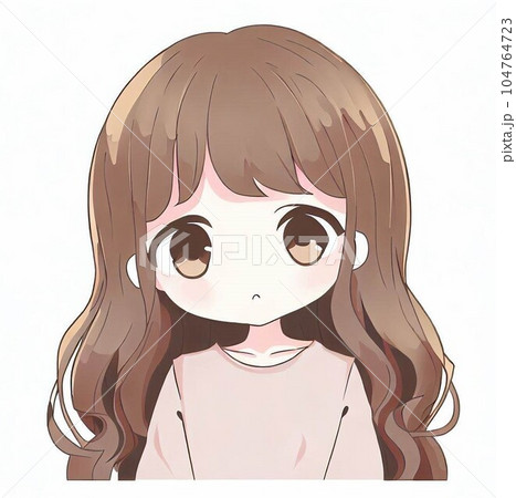 困り顔の女の子 104764723