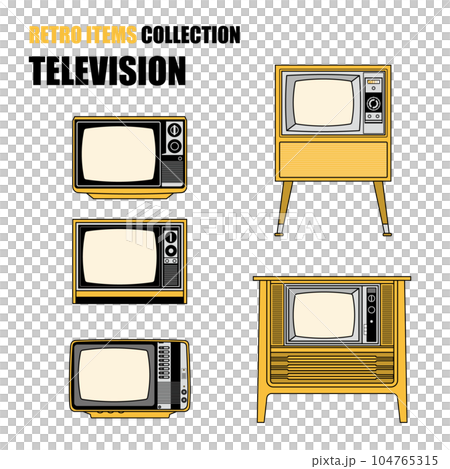 いろいろなレトロなテレビのベクターイラスト いろいろなレトロなテレビのベクターイラスト 104765315