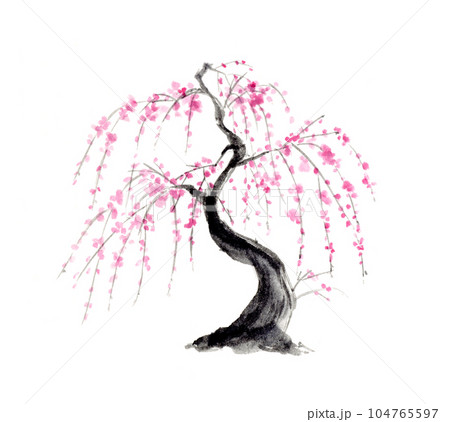 水墨絵画【梅ノ樹】 水墨絵画【梅ノ樹】
