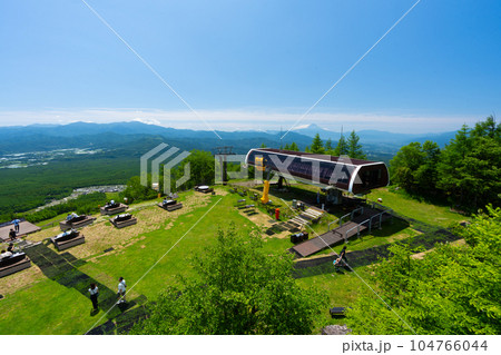 富士山見える 夏の清里テラス リフトで行ける標高1900mからの景色 富士山見える 夏の清里テラス リフトで行ける標高1900mからの景色 104766044