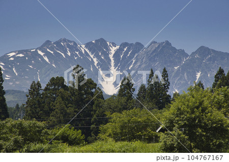 日本七番目の氷河唐松沢と唐松岳・不帰の剣 長野県小谷村 日本七番目の氷河唐松沢と唐松岳・不帰の剣 長野県小谷村 104767167